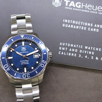Tag Heuer Aquaracer Caliber 5 Automatic Blue Dial Silver Steel Strap Watch for Men - WAN2111.BA0822