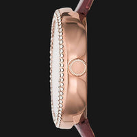 Emporio Armani Rosa Two Hand White Dial Red Leather Strap Watch For Women - AR11357
