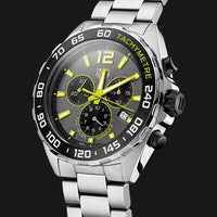 Tag Heuer Formula 1 Chronograph Grey Dial Silver Steel Strap Watch for Men - CAZ101AG.BA0842
