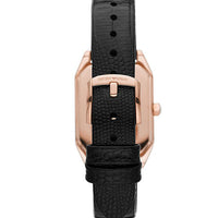Emporio Armani Gioia Quartz Mother of Pearl Dial Black Leather Strap Watch For Women - AR11390