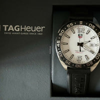 Tag Heuer Formula 1 Quartz White Dial Black Rubber Strap Watch for Men -  WAZ1111.FT8023