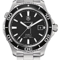 Tag Heuer Aquaracer Caliber 5 Automatic Black Dial Silver Steel Strap Watch for Men - WAK2110.BA0830