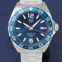 Tag Heuer Formula 1 Bucherer Blue Edition Blue Dial Silver Steel Strap Watch for Men - WAZ2015.BA0842