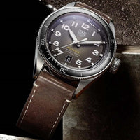 Tag Heuer Autavia Automatic Grey Dial Brown Leather Strap Watch for Men - WBE5114.FC8266