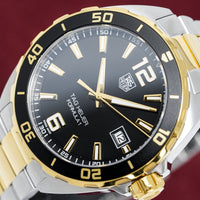 Tag Heuer Formula 1 Quartz Black Dial Two Tone Steel Strap Watch for Men - WAZ1121.BB0879