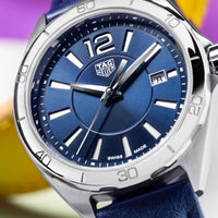 Tag Heuer Formula 1 Quartz Blue Dial Blue Leather Strap Watch for Women - WBJ1312.FC8231