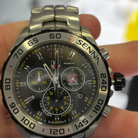 Tag Heuer Formula 1 Senna Limited Edition Chronograph Black Dial Silver Steel Strap Watch for Men - CAZ1013.BA0883
