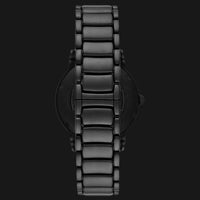 Emporio Armani Meccanico Skeleton Black Dial Black Steel Strap Watch For Men - AR60045