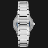 Emporio Armani Renato Automatic Blue Dial Silver Steel Strap Watch For Men - AR60037