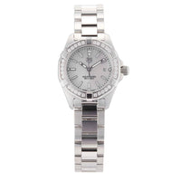 Tag Heuer Aquaracer Diamonds Mother of Pearl White Dial Silver Steel Strap Watch for Women - WBD1413.BA0741