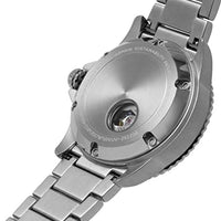 Emporio Armani Meccanico Automatic Blue Dial Silver Steel Strap Watch For Men - AR60059
