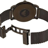 Emporio Armani Luigi White Dial Black Mesh Bracelet Watch For Men - AR11046