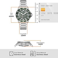 Emporio Armani Diver Automatic Green Dial Silver Steel Strap Watch For Men - AR60061