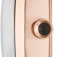 Emporio Armani Gianni T-Bar Analog Crystal Brown Dial Rose Gold Steel Strap Watch For Women - AR11407