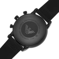 Emporio Armani Luigi Analog Black Dial Black Leather Strap Watch For Men - AR11450
