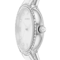 Emporio Armani Cleo Crystals Mother Of Pearl Dial Silver Steel Strap Watch For Women - AR11484