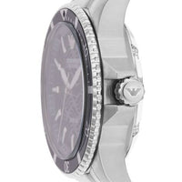 Emporio Armani Meccanico Automatic Blue Dial Silver Steel Strap Watch For Men - AR60059