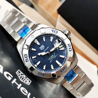 Tag Heuer Aquaracer Automatic Blue Dial Silver Steel Strap Watch for Men - WBD2112.BA0928