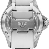 Emporio Armani Meccanico Automatic Blue Dial Silver Steel Strap Watch For Men - AR60059