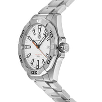 Tag Heuer Aquaracer Quartz White Dial Silver Steel Strap Watch for Men - WBD1111.BA0928