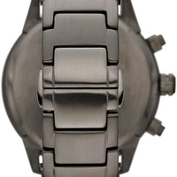 Emporio Armani Mario Chronograph White Dial Black Steel Strap Watch For Men - AR11471
