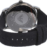 Emporio Armani Luigi Analog Brown Dial Black Leather Strap Watch For Men - AR11156