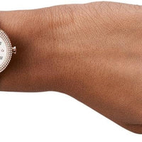 Emporio Armani Rosa Two Hand White Dial Red Leather Strap Watch For Women - AR11357