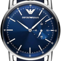 Emporio Armani Aviator Quartz Blue Dial Blue Leather Strap Watch For Men - AR11335