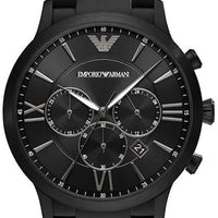 Emporio Armani Giovanni Chronograph Black Dial Black Steel Strap Watch For Men - AR11349