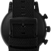 Emporio Armani Luigi Analog Black Dial Black Leather Strap Watch For Men - AR11450