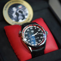 Tag Heuer Carrera Muhammad Ali Calibre 5 Black Dial Black Leather Strap Watch for Men - WAR2A11.FC6337