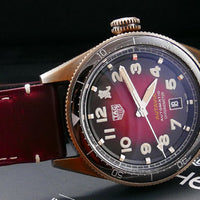 Tag Heuer Autavia Calibre 5 Chinese New Year Maroon Dial Maroon Leather Strap Watch for Men - WBE5193.FC8300