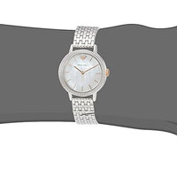 Emporio Armani Interchangeable Analog Mother of Pearl Dial Silver Steel Strap Watch For Women - AR80020