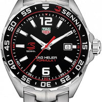 Tag Heuer Formula 1 Senna Limited Edition Black Dial Silver Steel Strap Watch for Men - WAZ1012.BA0883