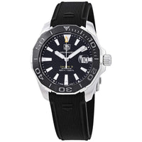 Tag Heuer Aquaracer Calibre 5 Automatic Black Dial Black Rubber Strap Watch for Men -  WAY211A.FT6151