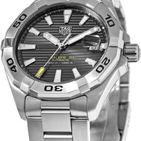 Tag Heuer Aquaracer Calibre 5 Grey Dial Silver Steel Strap Watch for Men - WBD2113.BA0928