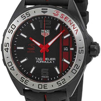 Tag Heuer Formula 1 Senna Special Edition Black Dial Two Tone Rubber Strap Watch for Men - WAZ1014.FT8027