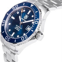 Tag Heuer Aquaracer Caliber 5 Automatic Blue Dial Silver Steel Strap Watch for Men - WAN2111.BA0822