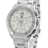 Tag Heuer Aquaracer White Dial Silver Steel Strap Watch for Men - CAY1111.BA0927