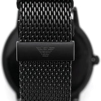 Emporio Armani Luigi White Dial Black Mesh Bracelet Watch For Men - AR11046