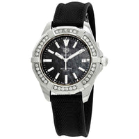 Tag Heuer Aquaracer Diamonds Mother of Pearl Black Dial Black Nylon Strap Watch for Women - WAY131P.FT6092