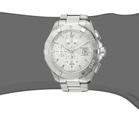 Tag Heuer Aquaracer Caliber 16 Automatic Chronograph White Dial Silver Steel Strap Watch for Men - CAY2111.BA0927