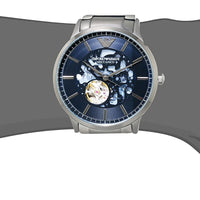 Emporio Armani Renato Automatic Blue Dial Grey Steel Strap Watch For Men - AR60056