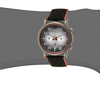 Emporio Armani Chronograph Quartz Grey Dial Black Leather Strap Watch For Men - AR11174
