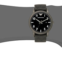 Emporio Armani Luigi Quartz Black Dial Black Silicon Strap Watch For Men - AR11071