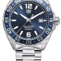 Tag Heuer Formula 1 Bucherer Blue Edition Blue Dial Silver Steel Strap Watch for Men - WAZ2015.BA0842
