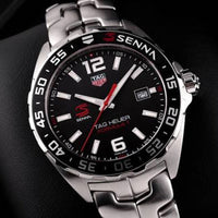 Tag Heuer Formula 1 Senna Limited Edition Black Dial Silver Steel Strap Watch for Men - WAZ1012.BA0883