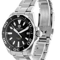 Tag Heuer Aquaracer Black Dial Silver Steel Strap Watch for Men - WAY111A.BA0928