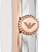 Emporio Armani Modern Slim Analog Mother of Pearl Dial Two Tone Steel Strap Watch For Women - AR11157