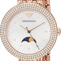 Emporio Armani Rosa Mother of Pearl Dial Rose Gold Steel Strap Watch For Women - AR11462